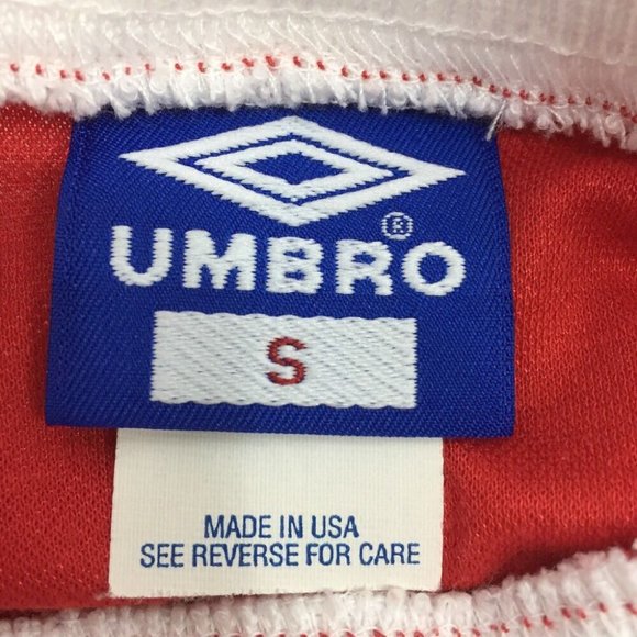 UMBRO Ringer T-shirt S Red Soccer Vintage - Picture 4 of 4